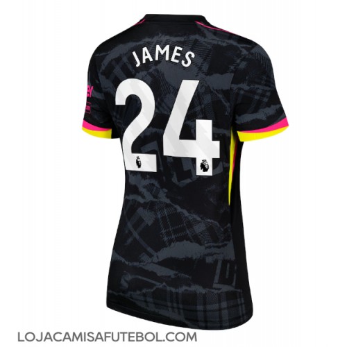 Camisa de Futebol Chelsea Reece James #24 Equipamento Alternativo Mulheres 2024-25 Manga Curta